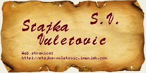 Stajka Vuletović vizit kartica